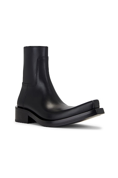 Shop Balenciaga Santiago Bootie In Black