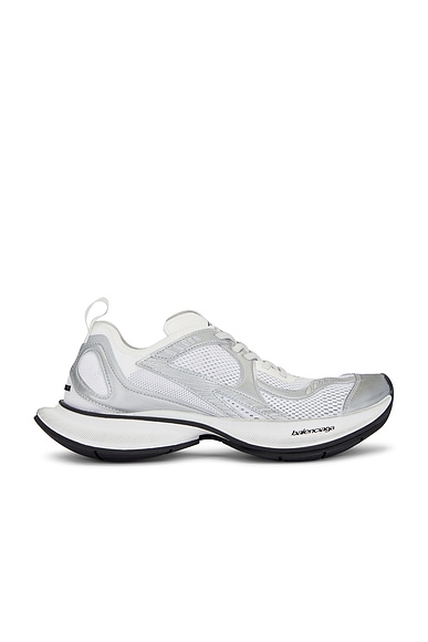 Balenciaga Circuit Sneaker in White & Silver