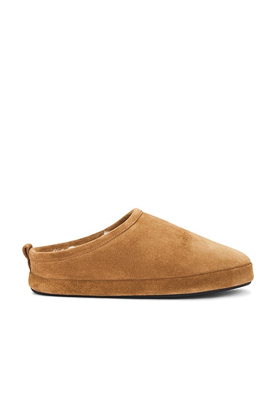 Balenciaga Alaska Slipper in Brown & White