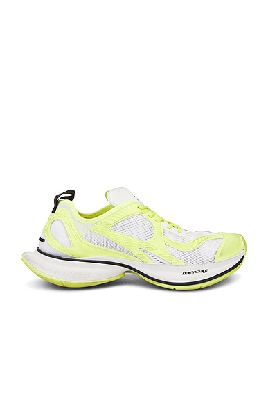 Balenciaga Circuit Sneaker in Fluorescent Yellow, White, & Black
