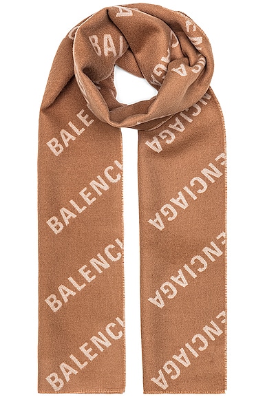 Balenciaga 2 sides All Over Logo Scarf main image 1