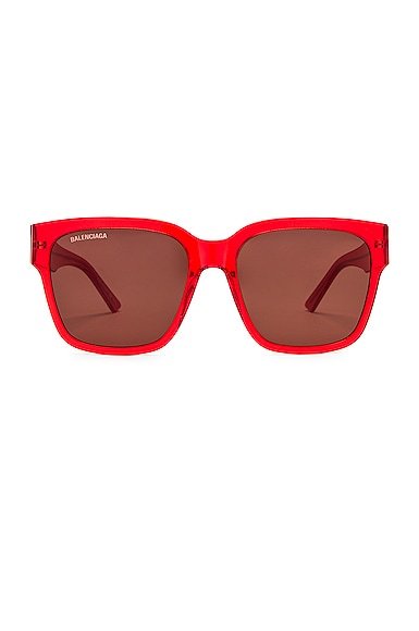 Balenciaga BB Acetate Sunglasses in Red