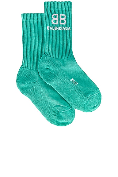 Balenciaga Tennis Socks in Mint