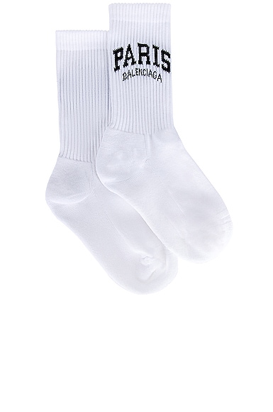 Balenciaga Paris Tennis Socks in White