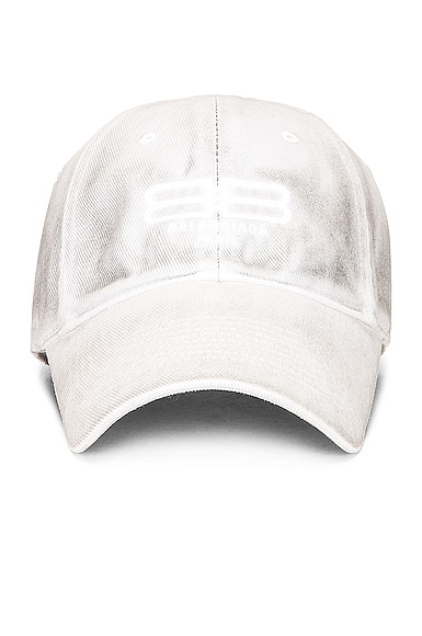 Balenciaga BB Paris License Hat in White
