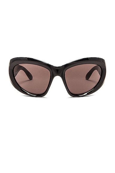 Balenciaga Wrap Sunglasses in Black