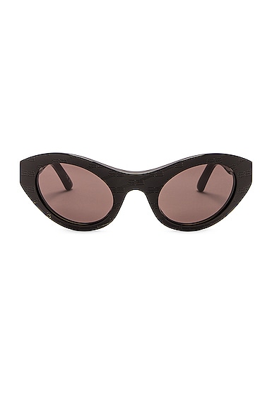 Balenciaga Oval Sunglasses in Black
