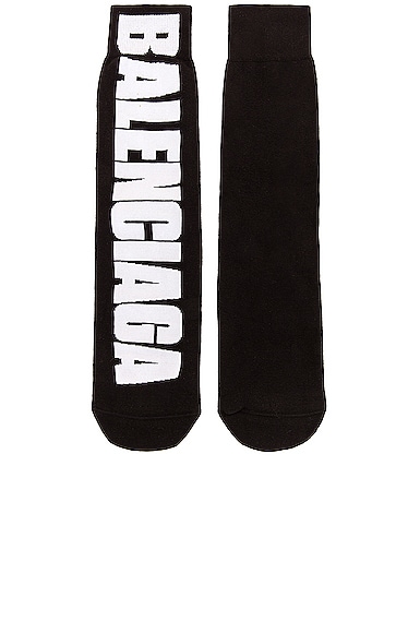 Balenciaga Logo Socks in Black