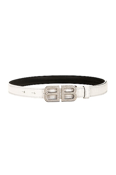 Balenciaga BB Hourglass Belt in White
