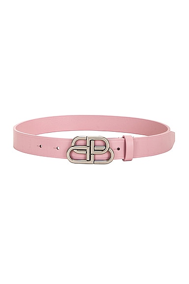 Balenciaga Bb 25 Belt In Powder Pink
