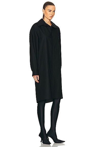 Shop Balenciaga Kick Collar Dress In Black