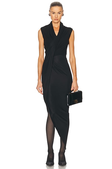 Draped Dress in Black