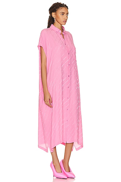 Shop Balenciaga Rawcut Dress In Pink