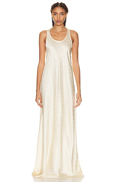 Balenciaga Racer Back Gown in Ivory