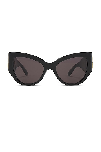 Balenciaga Bossy Sunglasses in Black & Gold