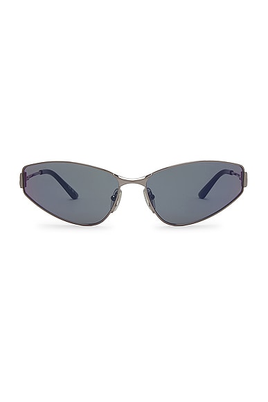 Balenciaga Oval Sunglasses in Black