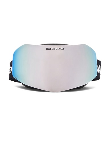 Balenciaga Ski Goggles in Black & Silver