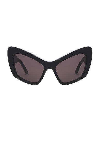 Balenciaga Monaco Cat Eye Sunglasses in Black & Grey