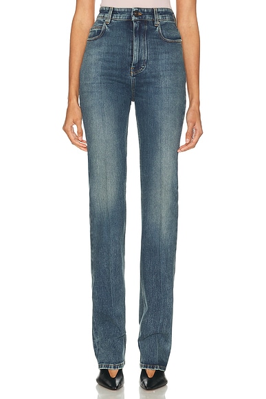 High Waist Slim Leg