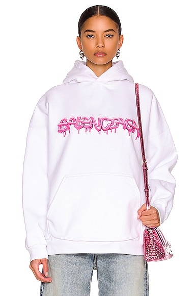 Balenciaga Wide Fit Hoodie in White