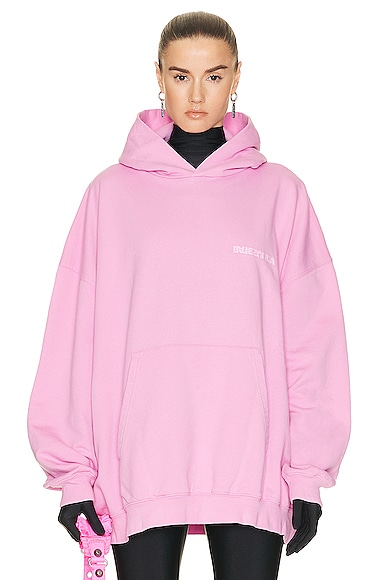 Balenciaga Large Fit Hoodie in Pink