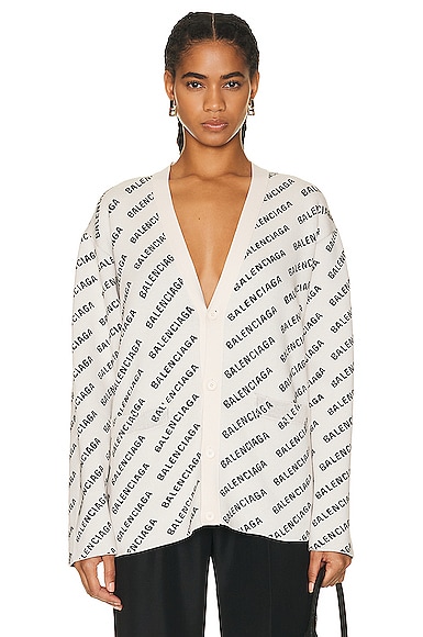 All Over Logo Knit Cardigan