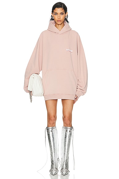 Balenciaga Large Fit Hoodie in Pink