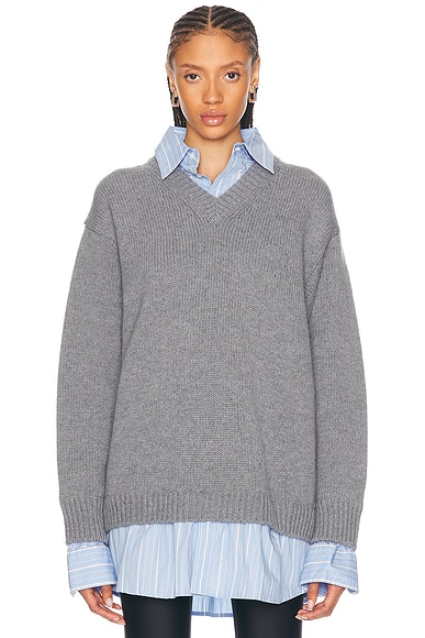 Alexander Wang Bi Layer Tank Sweater in Charcoal White FWRD