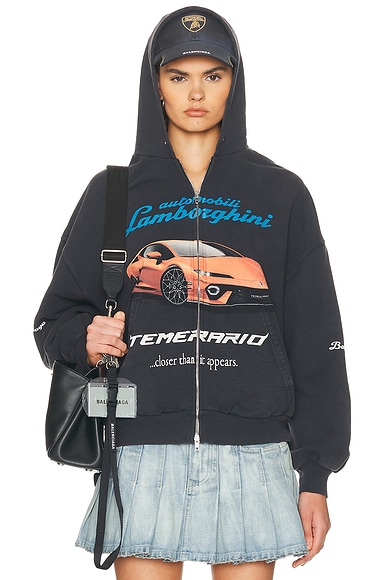 Lamborghini Small Fit Zip Up Hoodie
