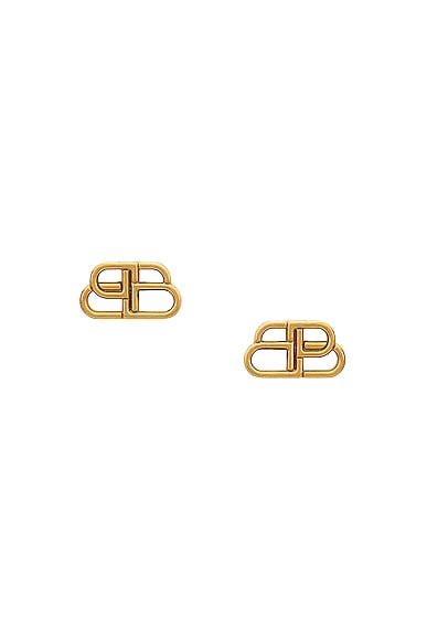 Balenciaga Bb Stud S Earrings in Gold