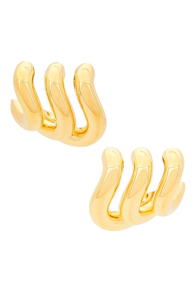 Balenciaga Loop Trio Earring in Gold
