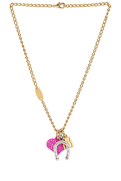 Balenciaga Carousel Heart Necklace in Multicolor