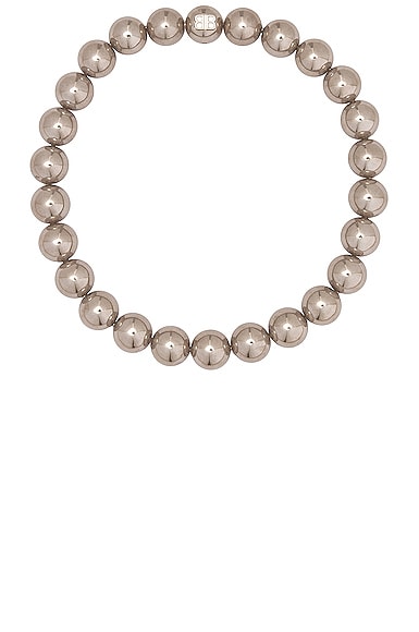 Balenciaga Pearl Necklace in Metallic Silver