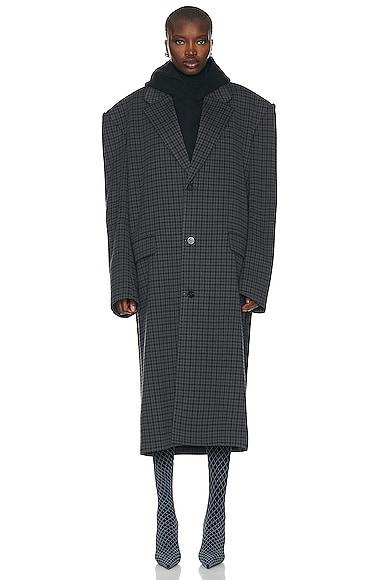 Balenciaga Knitted Coat in Grey