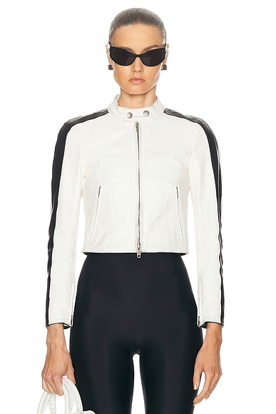 Balenciaga Racer Jacket in Dirty White