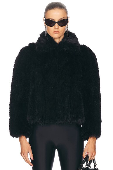 Faux Fur Shrunken Jacket