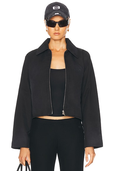 WARDROBE.NYC Cropped Trench in Black | FWRD