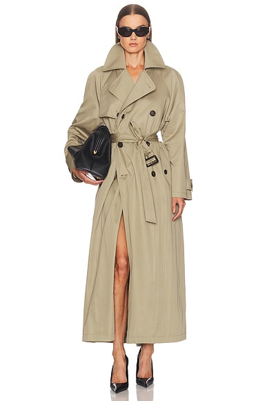 Cocoon Maxi Trench Coat
