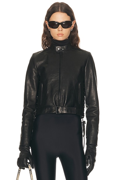 Lace Up Biker Jacket