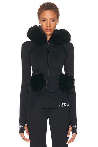Furry Zip Up Jacket