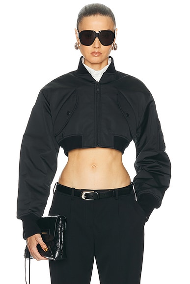 Cropped Bomber Jacket