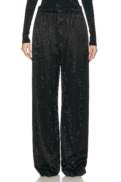 Balenciaga Crystal Pyjama Trouser In Black