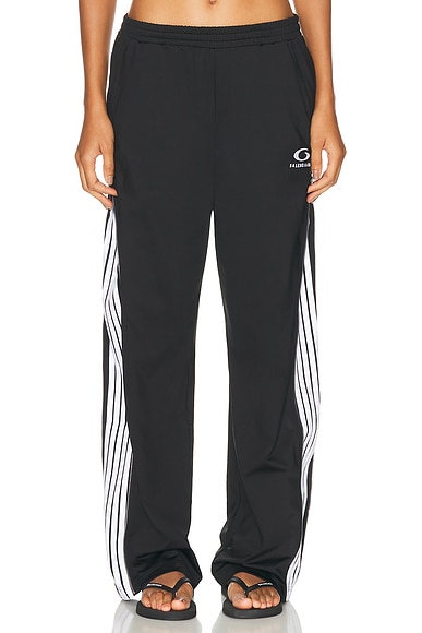 Balenciaga Zipped Sweatpants in Black & White