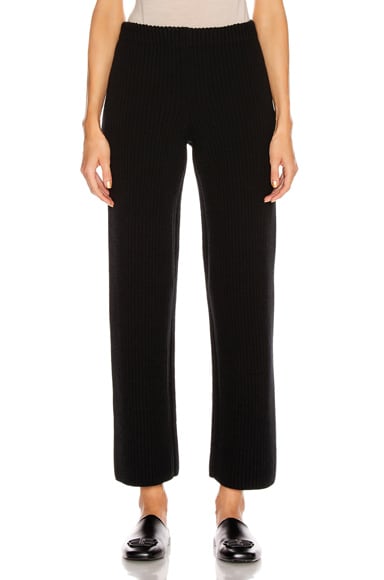 Rib Wide Leg Pant