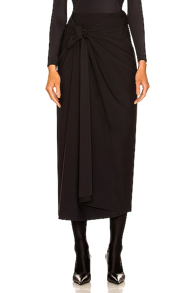 Balenciaga Wrap Skirt in Black