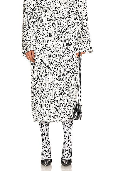 Logo Pleated Skirt