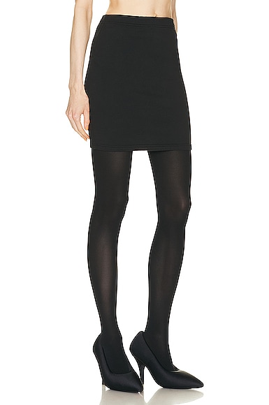 Shop Balenciaga Boucle Mini Skirt In Black