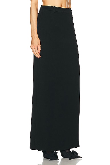 Shop Balenciaga Slit Tailored Skirt In Black