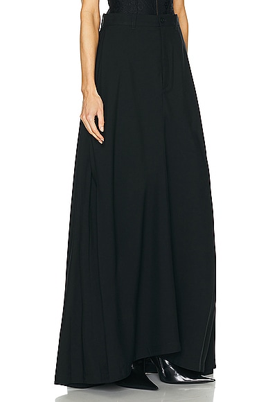 Shop Balenciaga Maxi A Line Skirt In Black