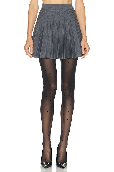 Balenciaga Pleated Skirt in Heather Grey